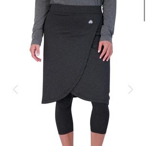 Snoga athletics faux wrap skirt with full length leggings.